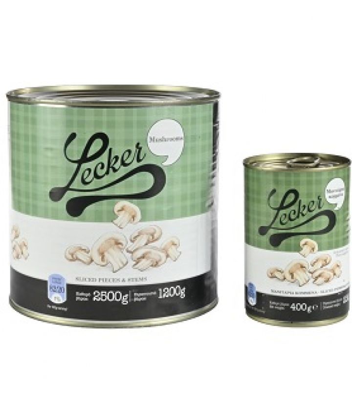CHOPPED MUSHROOMS LECKER 2,5Kg & 400g