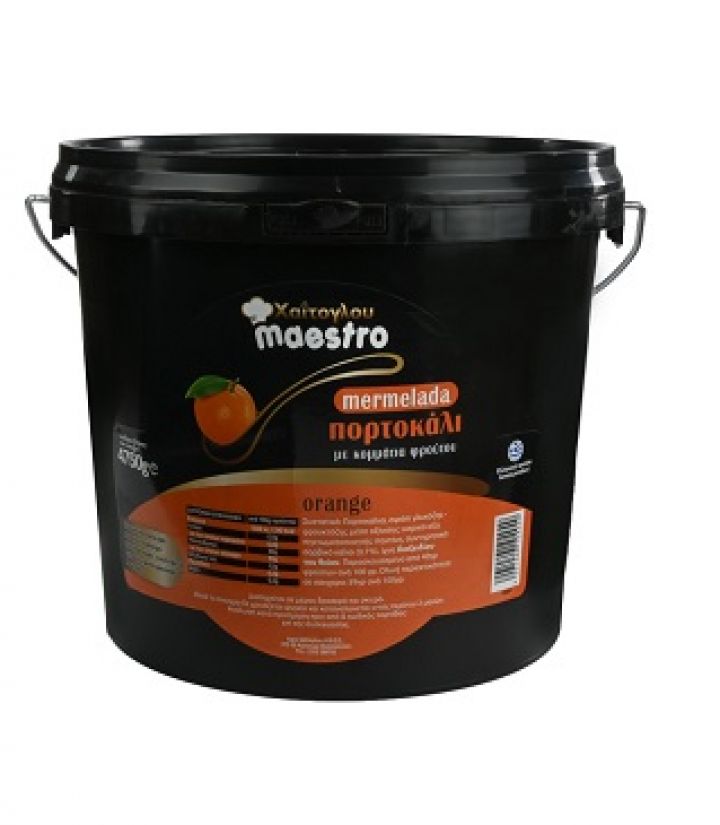 ΜΑΡΜΕΛΑΔΑ ΠΟΡΤΟΚΑΛΙ ΜΕ ΚΟΜΜΑΤΙΑ MAESTRO 5Kg