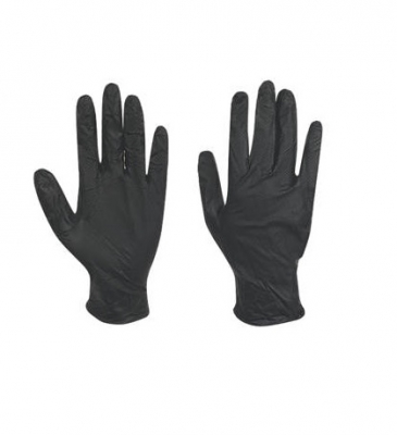 NITRILE GLOVES BLACK LARGE (100pcs)